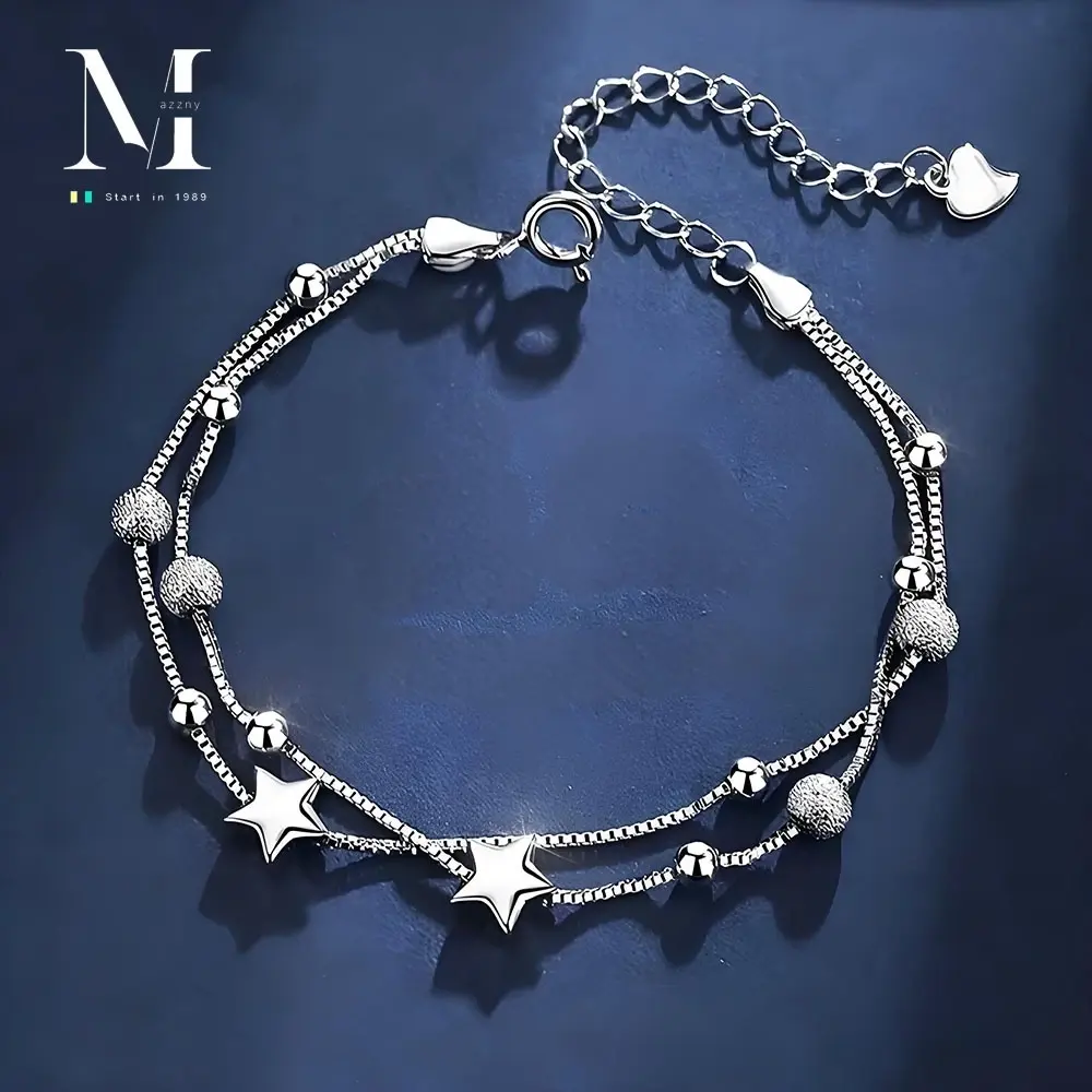 Mazzny Perhiasan Perak Sterling Gelang Asli Jewelry Gelang