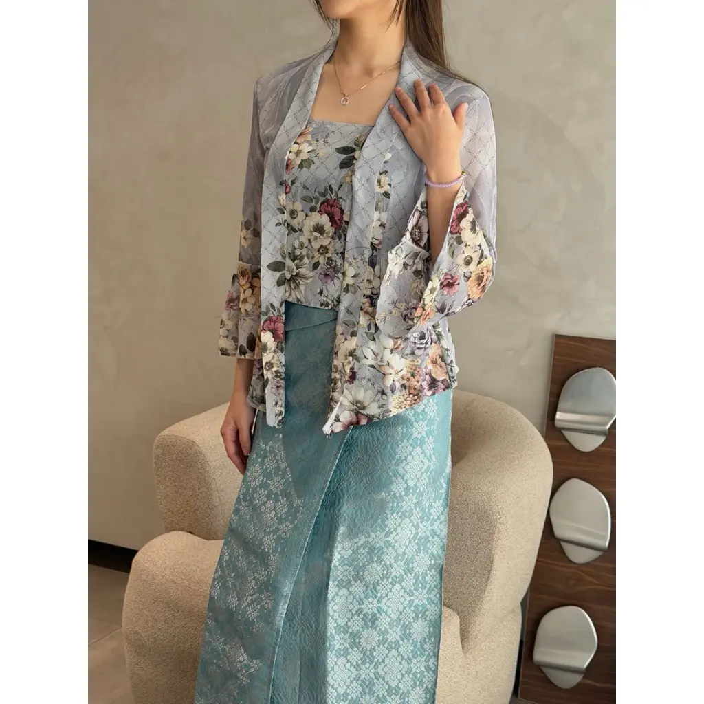 Sandhayu - (Chiffon) Casual Kebaya Kutubaru Motif