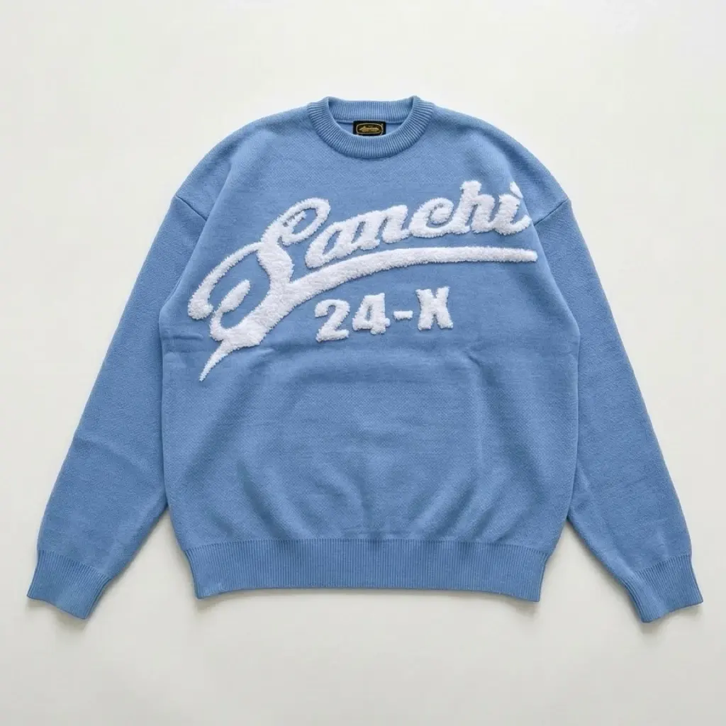 SANCHI STUDIOS - Boxy Knit Dusty Rose Script 24-X Unisex All Size