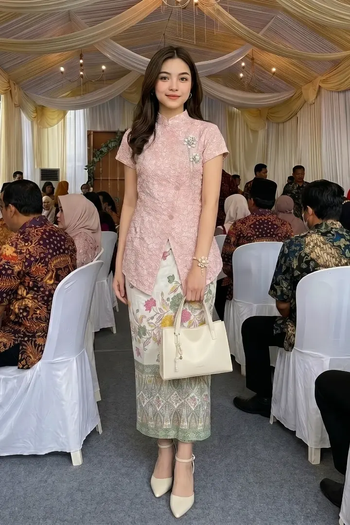 Outfit Kondangan Pink